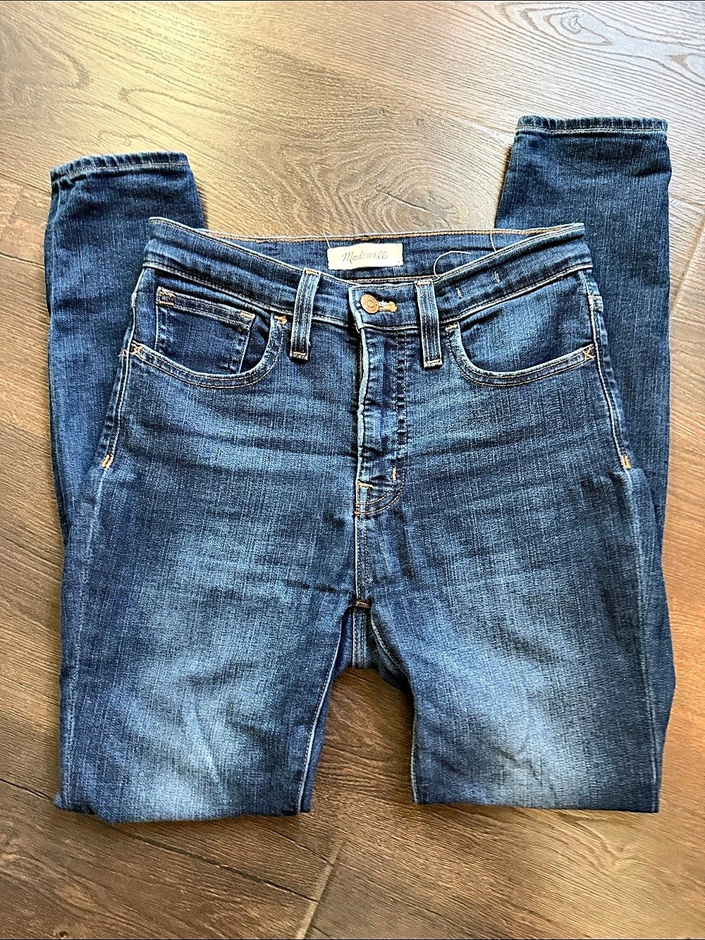 Women’s Madewell 9" Mid-Rise Skinny Jeans in Blue Waist 27